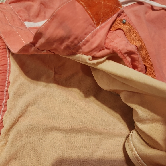 Retro board surf shorts sz 10 coral pink - white piping - Picture 9 of 12